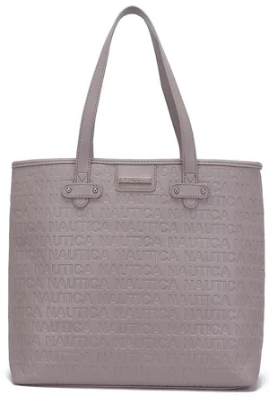 Nautica Typography Textured Oversized Shopper Tote Bag