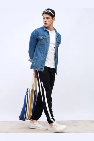 Styli Men Side Twill Tape Oversized Joggers