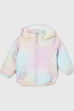 Lifestyle Girls Hooded Abstract Printed Casual Padded Jacket