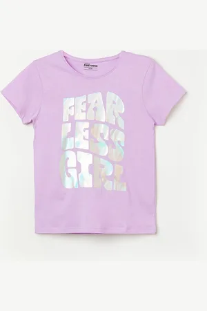 Lifestyle Girls Printed Applique T-shirt