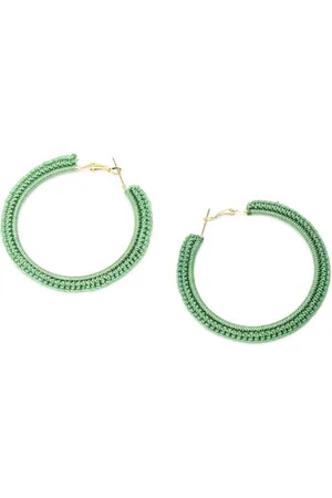 Forever 21 Green Solid Hoop Earrings