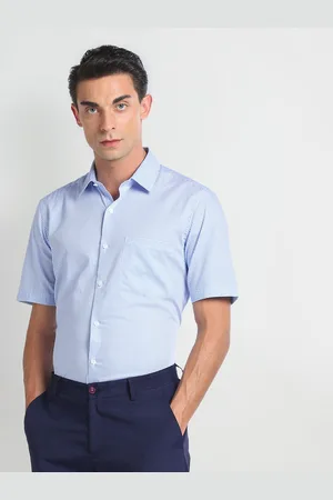 Arrow Micro Checks Opaque Striped Cotton Formal Shirt