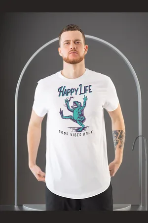 Moda Rapido Men Graphic Printed Round Neck Regular Fit T-shirt