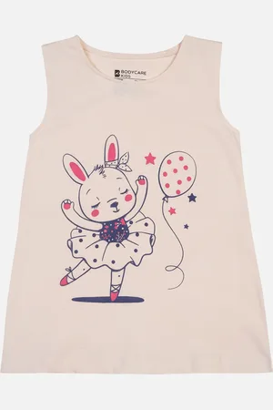BodyCare Girls Graphic Printed Cotton A-Line Dress