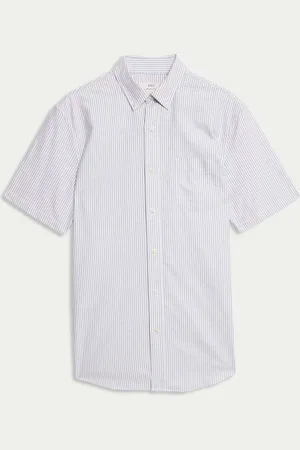 Marks & Spencer Men Micro Checks Opaque Striped Casual Shirt