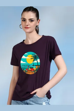 Moda Rapido Women Printed Bio Finish Pockets T-shirt