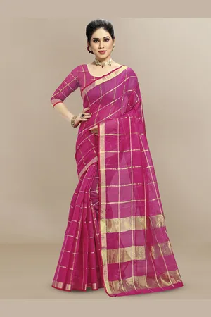 Moda Rapido Checked Zari Kota Saree