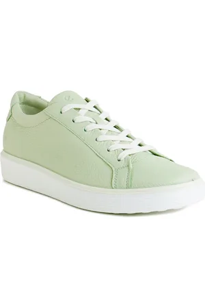 Ecco Women Soft 60 Matcha Leather Extra Wide Sneakers