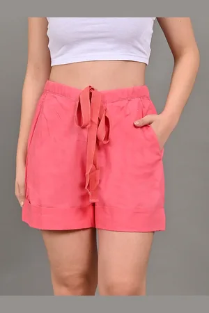 NoBarr Women Mid-Rise Tie Up Shorts