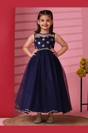 Toy Balloon Kids Girls Embellished Fit & Flare Maxi Dress