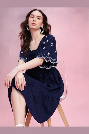 DressBerry Flared Sleeve A-Line Dress