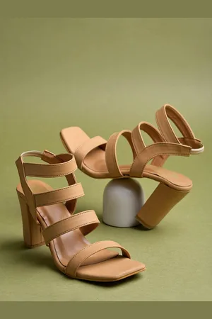 Shoetopia Girls Open Toe Backstrap Block Heel Gladiators