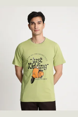 IVOC Men Typography Printed Applique T-shirt