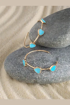 Ami Gold Plated Circular Hoop Earrings