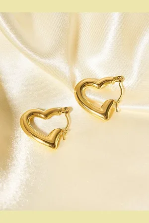 DressBerry Heart Shaped Hoop Earrings