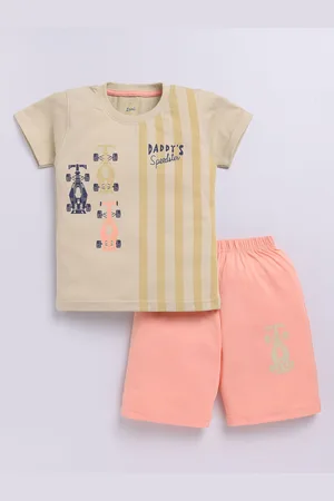 Zeal Boys Striped T-shirt with Shorts