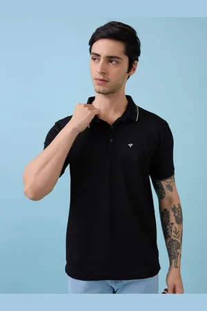 Status Quo Men Regular Fit Solid Polo Collar T-shirt