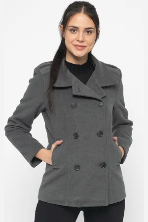 Gipsy Women Grey Solid Padded Jacket