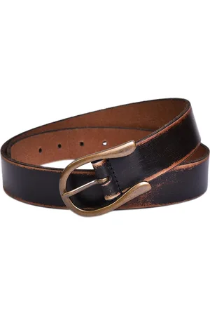 BELWABA Men Textured Leather Belt