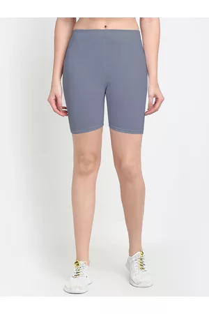 GRACIT Women Grey Lycra Cycling Sports Shorts