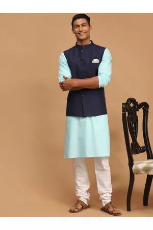 Vastramay Men Kurta with Pyjamas & Nehru Jacket Set