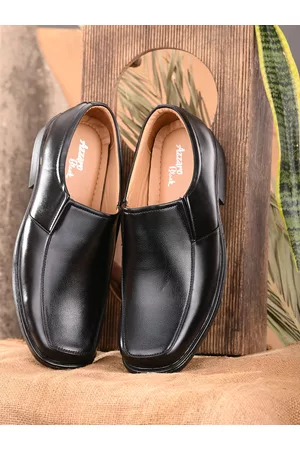 Azzaro Men Black Solid Slip-On Formal Shoes