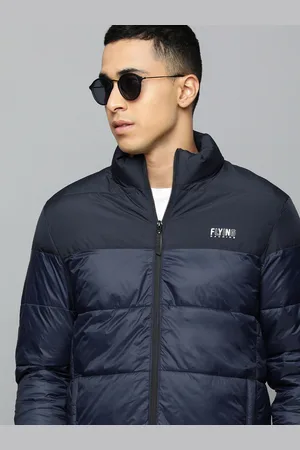 Flying Machine Men Navy Blue Bomber Jacket