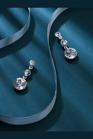 Accessorize Women Gold-Toned Circular Drop Earrings