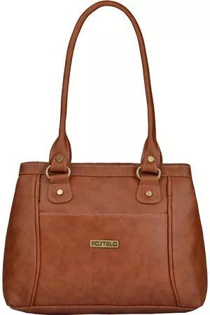 FOSTELO Tan Solid Shoulder Bag