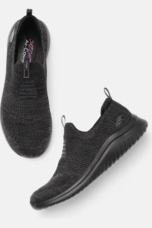 Womens black skechers on sale sale