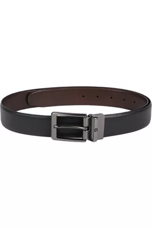 Louis Philippe Men Black & Brown Reversible Leather Belt
