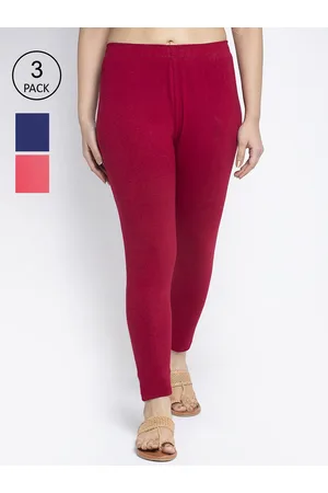 Jinfo Women Pack Of 3 Solid Ankle Length Leggings