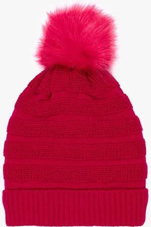 Status Quo Women Red Knitted Beanie