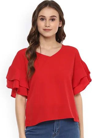 Harpa Women Red Solid Top