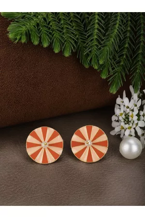 Berserk Peach-Coloured Circular Studs Earrings