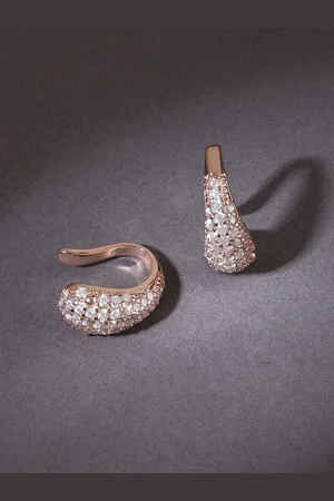Ami Women Rose Gold Plated Contemporary Ear Cuffs