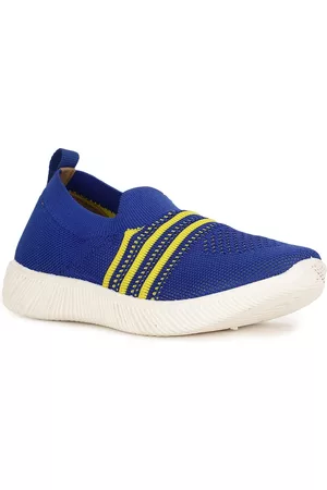 Bubblegummers Boys Blue Woven Design Slip-On Sneakers