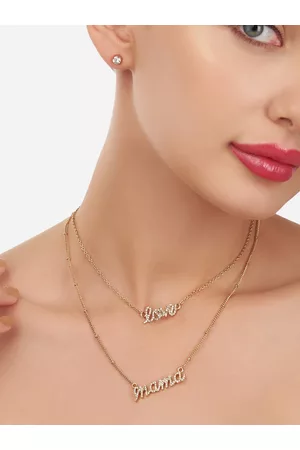 Ami Gold-Toned & White Gold-Plated Layered Necklace