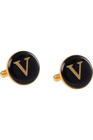 Tossido Men Black & Gold-Toned Cufflink