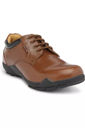 Red Chief Men Brown Leather Sneakers
