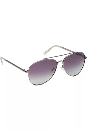 Nautica Men Grey Lens & Silver-Toned Aviator Sunglasses with UV Protected Lens 2024P C3