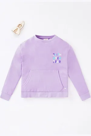 Ed-a-Mamma Girls Lavender Pure Cotton Sweatshirt