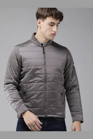 SPYKAR Men Grey Solid Lightweight Casual Padded Jacket