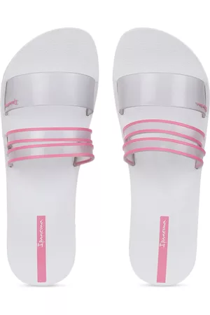 Ipanema Women Off-White & Pink Solid Sliders