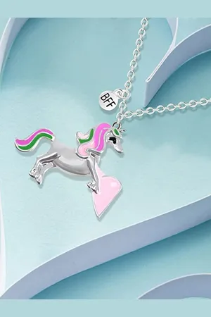 EL REGALO Women Set of 2 Pink Silver-Plated Necklaces