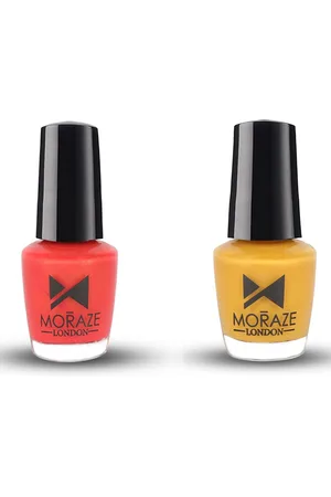 Moraze Pack Of 2 Orange & Yellow Nail Polish 10ml
