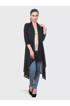 BuyNewTrend Women Black Solid Shrug