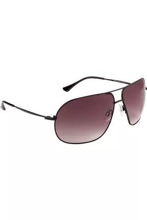 Xpres Unisex Brown Lens & Black Full Rim Aviator Sunglasses 1005 67013 138 C1