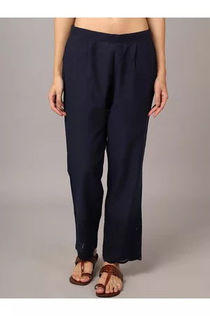 CANTABIL Women Navy Blue Casual Trousers