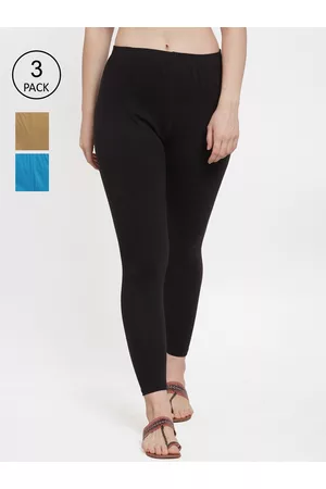 GRACIT Women Pack Of 3 Solid Ankle-Length Leggings